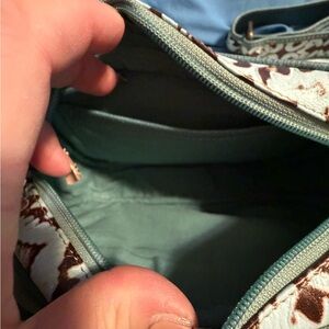 Stylish Blue and Brown Patterned Bag